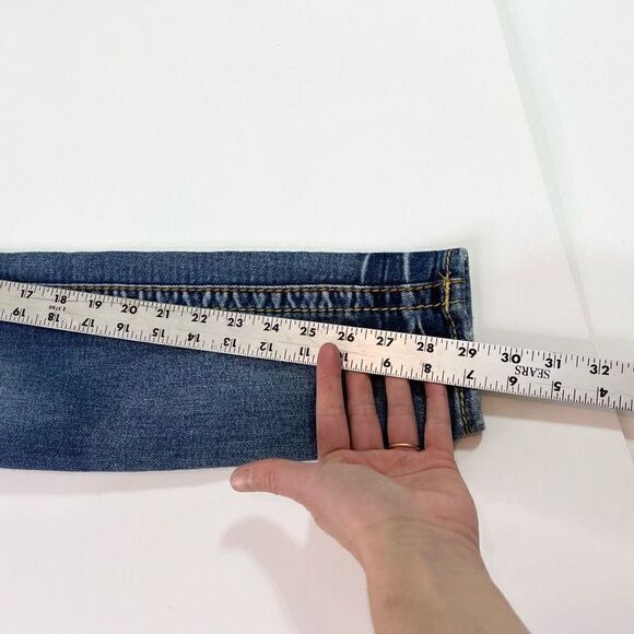 True Religion Skinny Jeans Womens 26 Mid Rise Jennie Curvy Rip Distressed Bottom - Picture 7 of 14